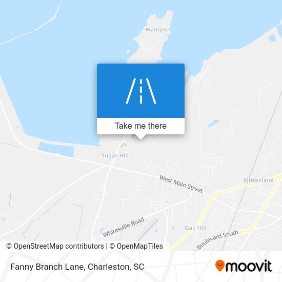 Fanny Branch Lane map
