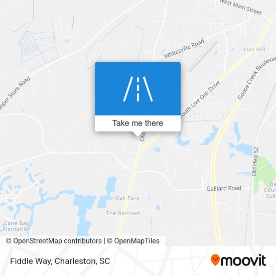 Mapa de Fiddle Way