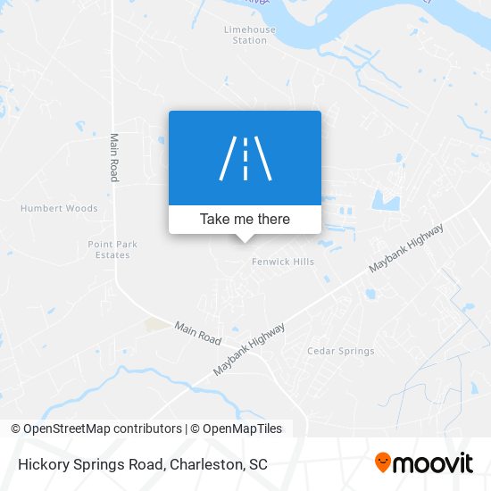 Hickory Springs Road map