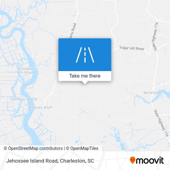 Jehossee Island Road map