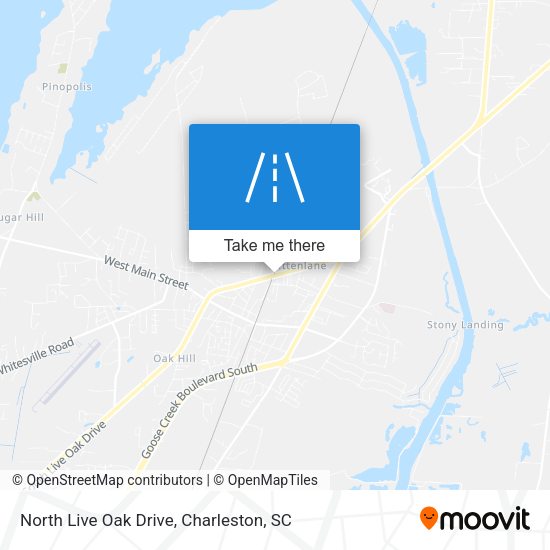 North Live Oak Drive map