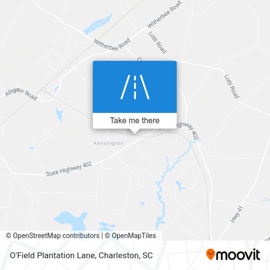 O'Field Plantation Lane map