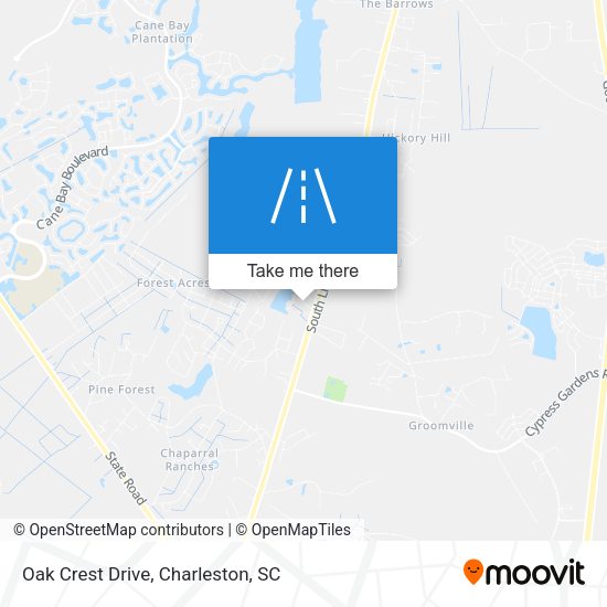 Oak Crest Drive map