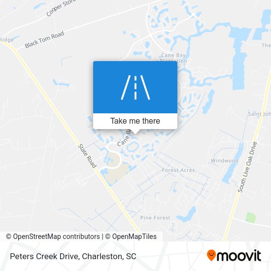 Peters Creek Drive map