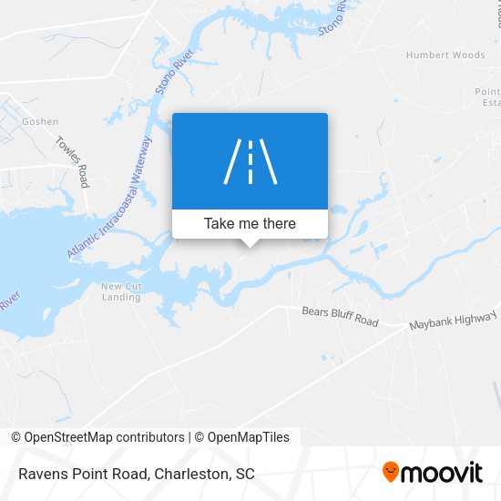 Ravens Point Road map