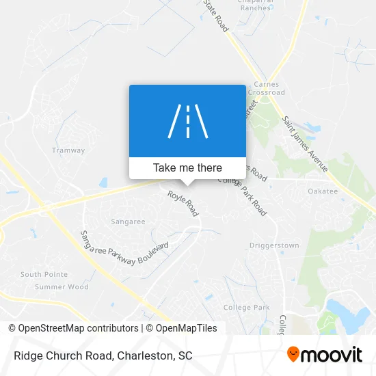 Ridge Church Road map