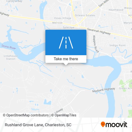 Rushland Grove Lane map