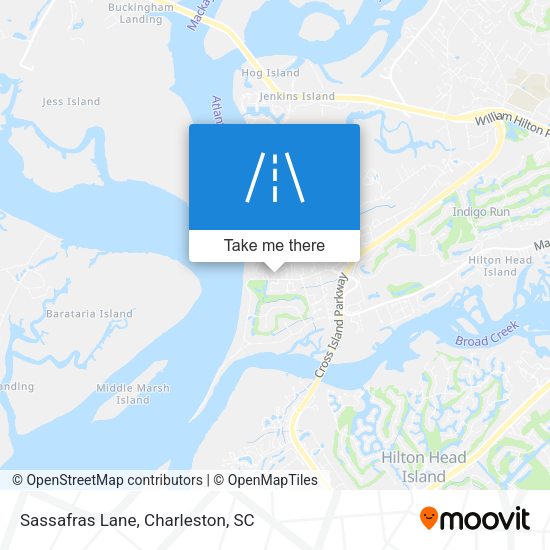 Sassafras Lane map