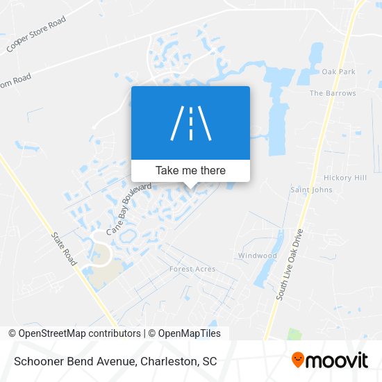 Schooner Bend Avenue map