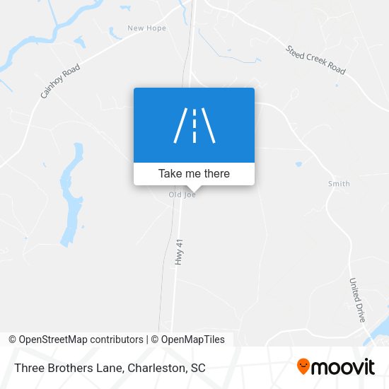 Three Brothers Lane map