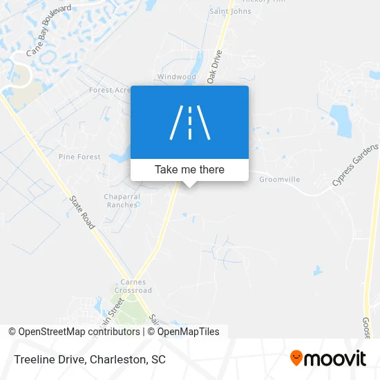 Treeline Drive map