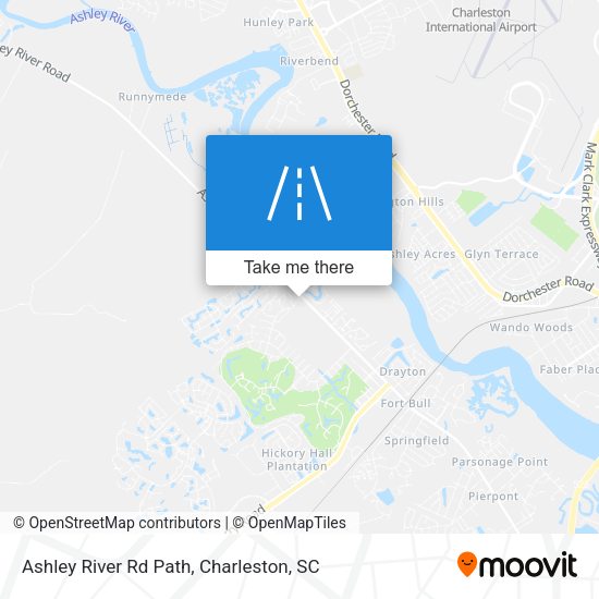 Ashley River Rd Path map
