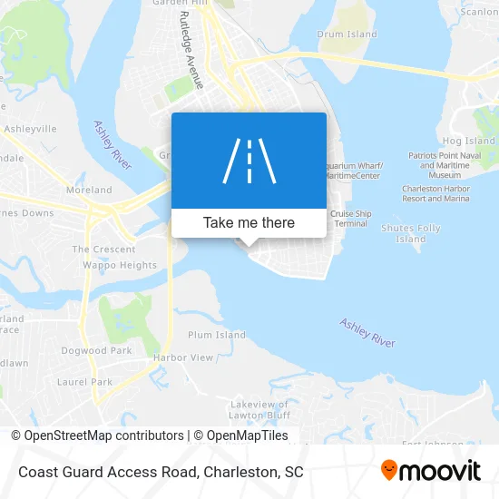 Coast Guard Access Road map