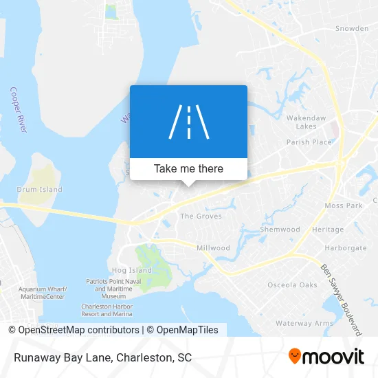 Runaway Bay Lane map