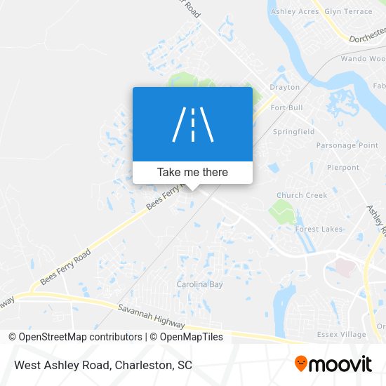 Mapa de West Ashley Road