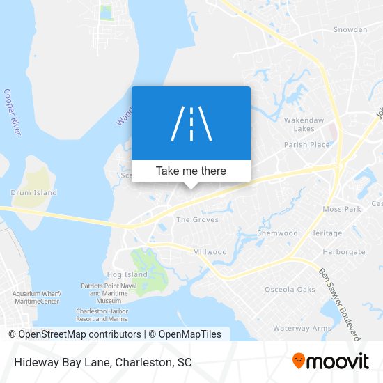 Mapa de Hideway Bay Lane
