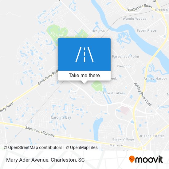Mary Ader Avenue map