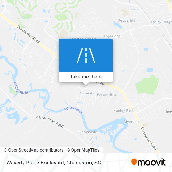Waverly Place Boulevard map