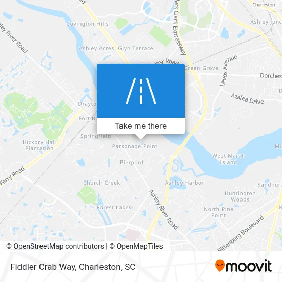 Fiddler Crab Way map