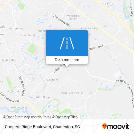 Mapa de Coopers Ridge Boulevard