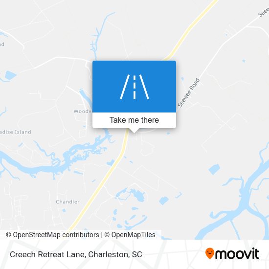Creech Retreat Lane map