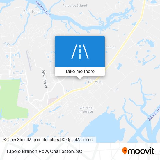 Mapa de Tupelo Branch Row