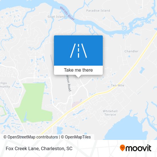 Fox Creek Lane map