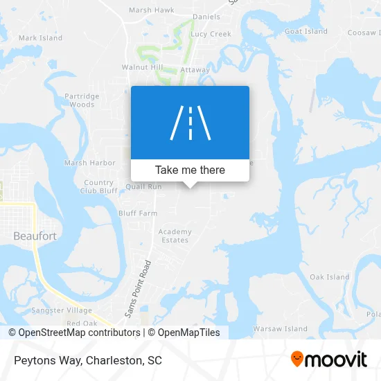 Peytons Way map
