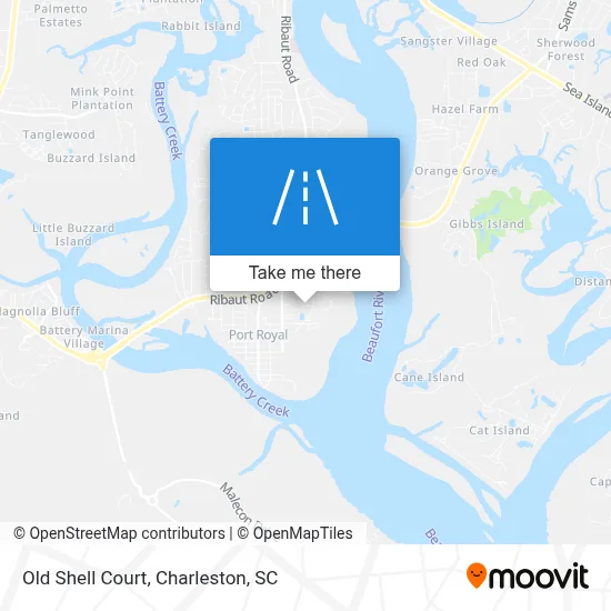 Old Shell Court map