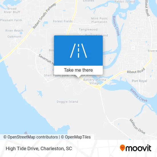 High Tide Drive map