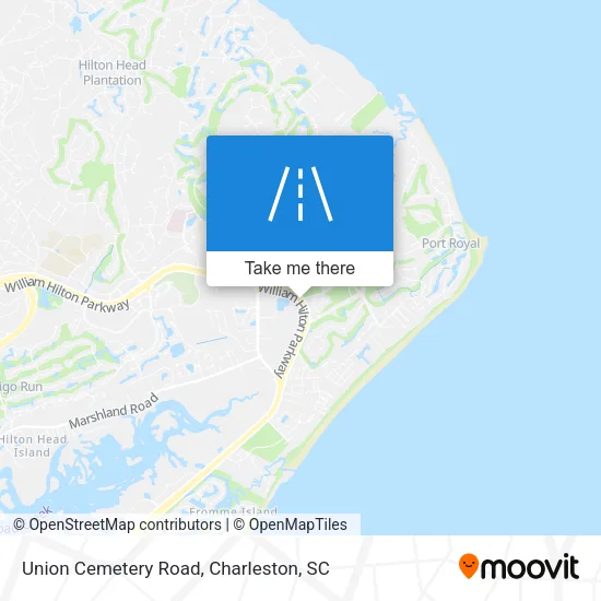 Union Cemetery Road map