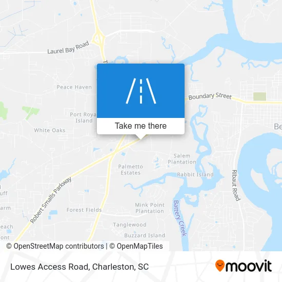 Lowes Access Road map