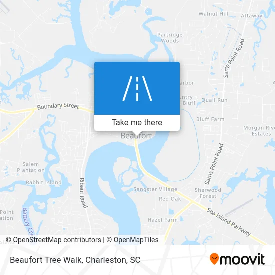 Beaufort Tree Walk map