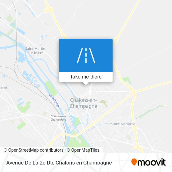 Avenue De La 2e Db map