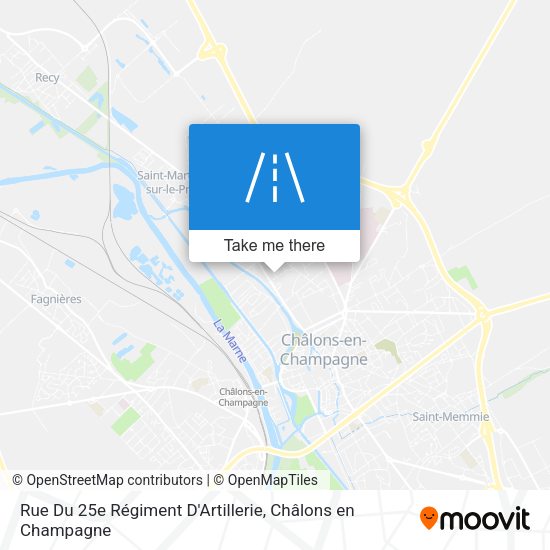 Rue Du 25e Régiment D'Artillerie map