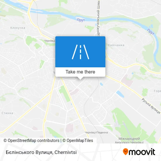 Карта Бєлінського Вулиця