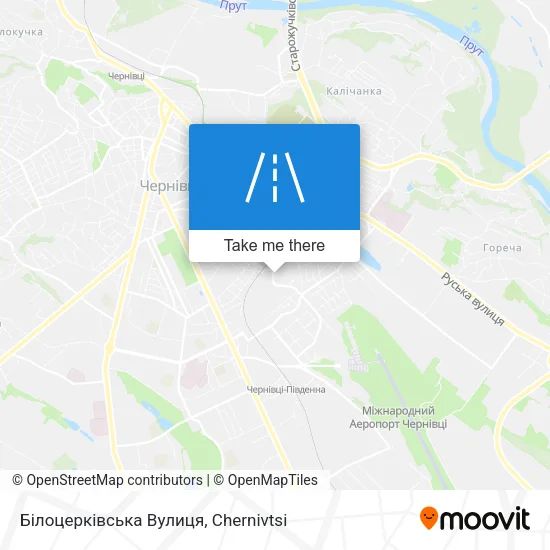 Карта Білоцерківська Вулиця