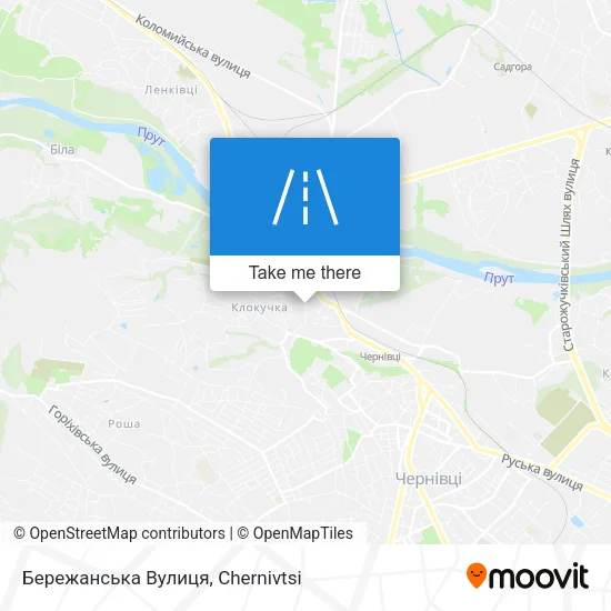 Карта Бережанська Вулиця