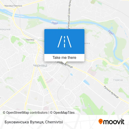 Карта Буковинська Вулиця