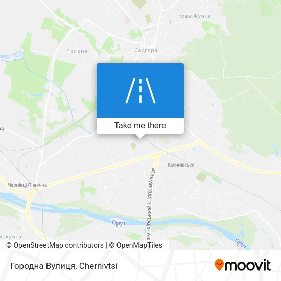 Карта Городна Вулиця