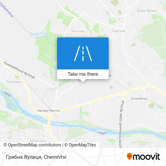 Карта Грибна Вулиця