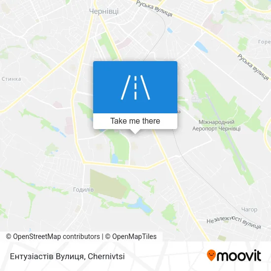 Карта Ентузіастів Вулиця