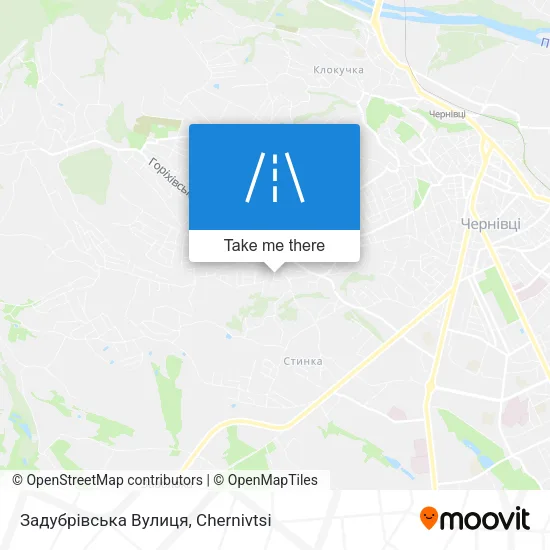 Карта Задубрівська Вулиця