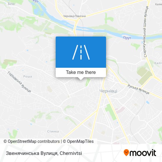 Звенячинська Вулиця map