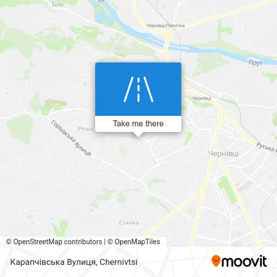 Карта Карапчівська Вулиця