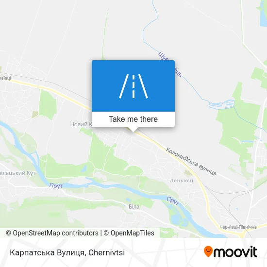 Карта Карпатська Вулиця