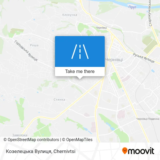 Карта Козелецька Вулиця