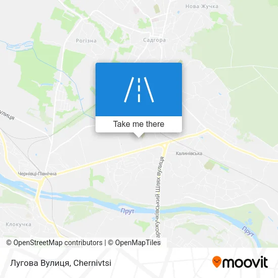 Карта Лугова Вулиця