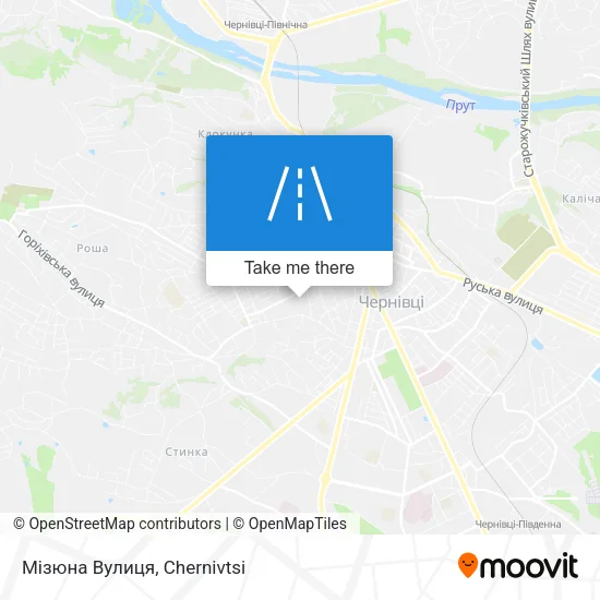 Карта Мізюна Вулиця