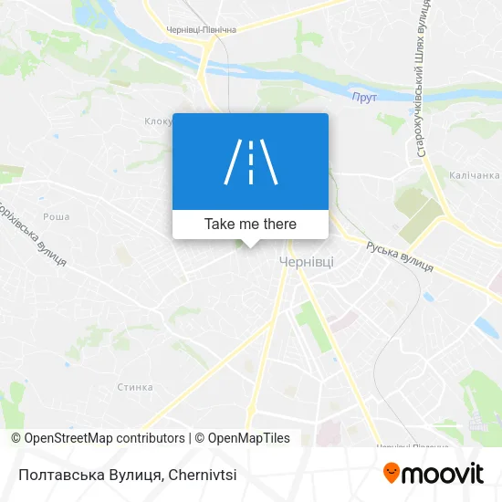 Карта Полтавська Вулиця